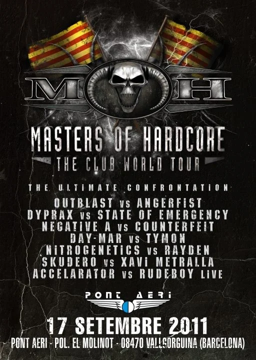 Cartel de Masters of Hardcore, 17.09.2011, Pont Aeri · Vallgorguina.